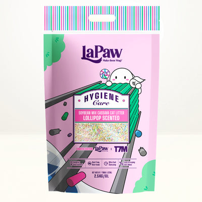 Cát vệ sinh hữu cơ đậu nành Lapaw lollipop mix cát sắn cao cấp 8L/ 2,5 KG