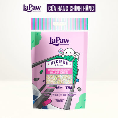 [COMBO 5 bao] Cát vệ sinh hữu cơ đậu nành Lapaw lollipop mix cát sắn cao cấp 8L/ 2,5 KG