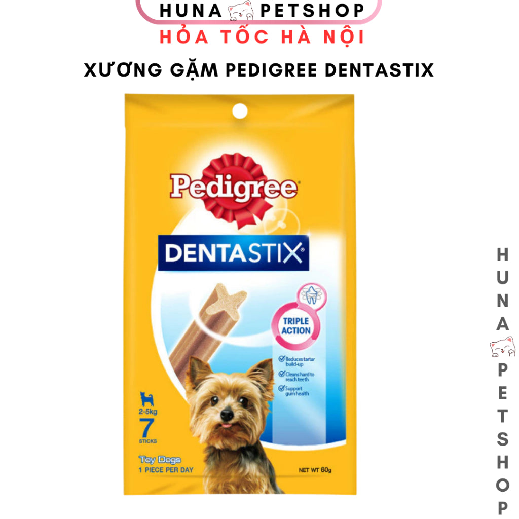 Xương Gặm Chăm Sóc Răng Miệng Cho Chó mọi lứa tuổi PEDIGREE Dentastix - Hương vị thịt gà xông khói