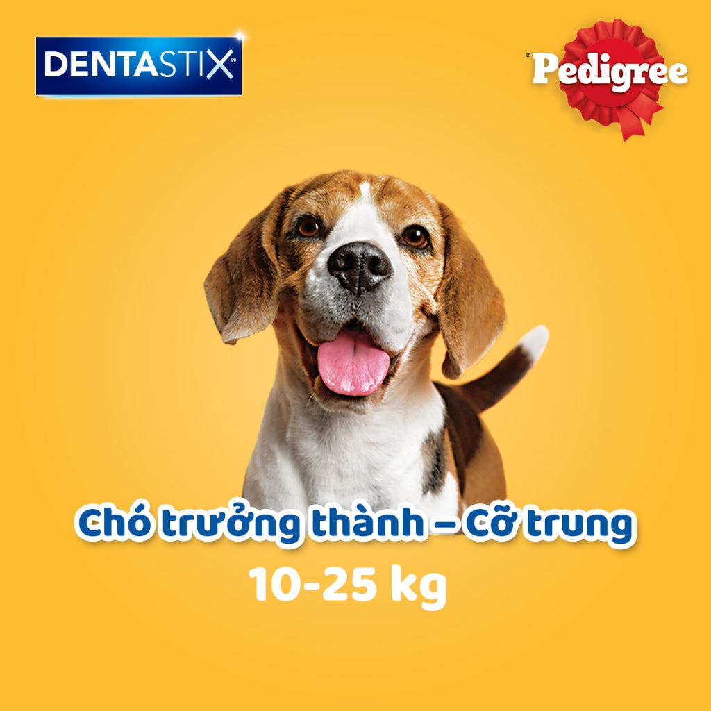 Xương Gặm Chăm Sóc Răng Miệng Cho Chó mọi lứa tuổi PEDIGREE Dentastix - Hương vị thịt gà xông khói