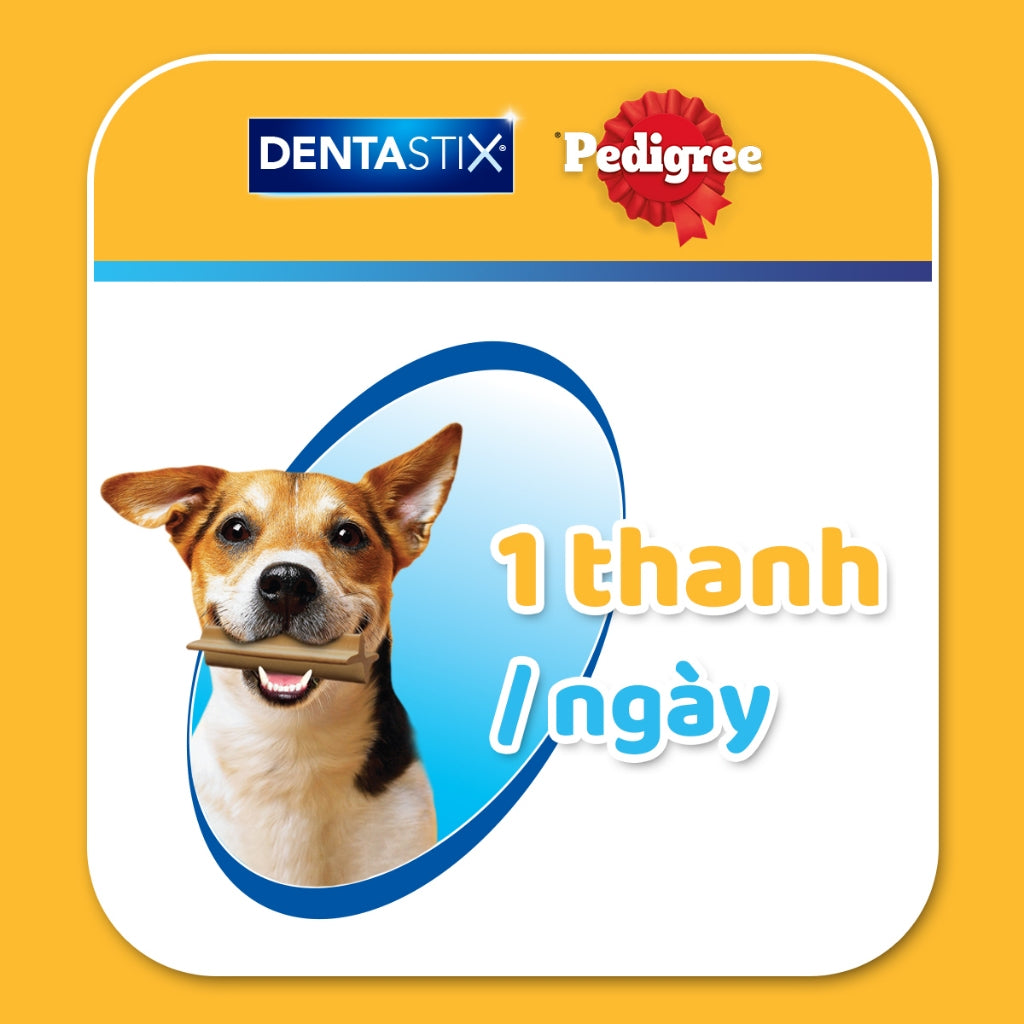 Xương Gặm Chăm Sóc Răng Miệng Cho Chó mọi lứa tuổi PEDIGREE Dentastix - Hương vị thịt gà xông khói